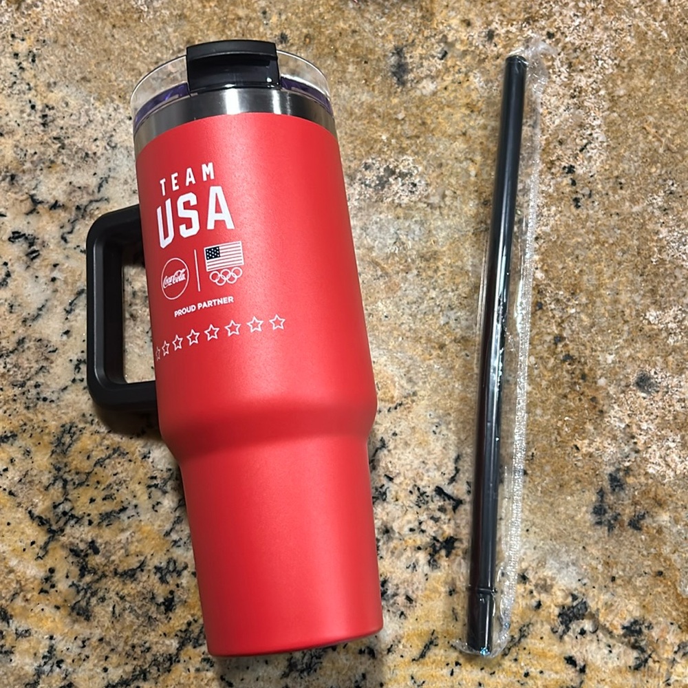 40 oz Team USA Coca Cola stainless steel tumbler